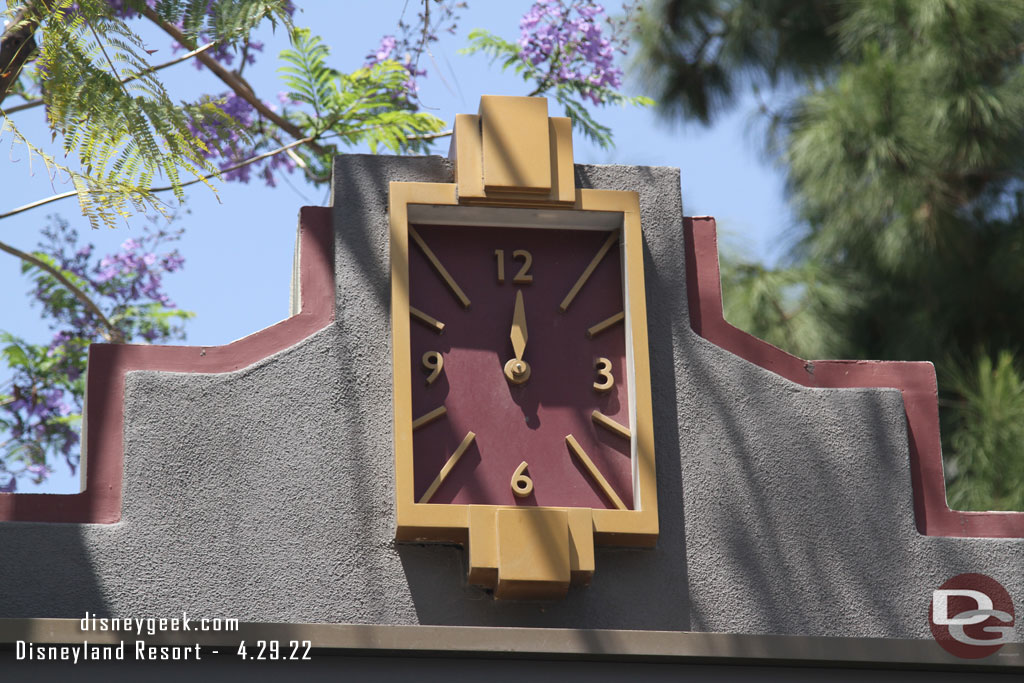 The former FastPass clock for Guardians appears to be frozen in time.