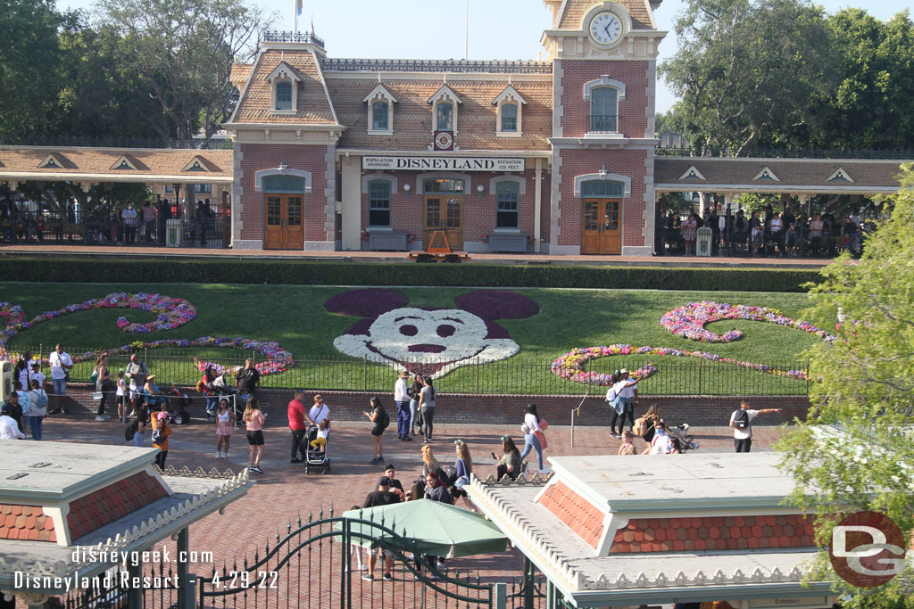 Passing by the entrance to Disneyland