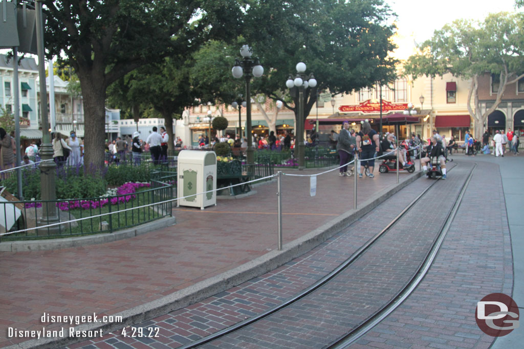 Dining reserved viewing in Town Square.