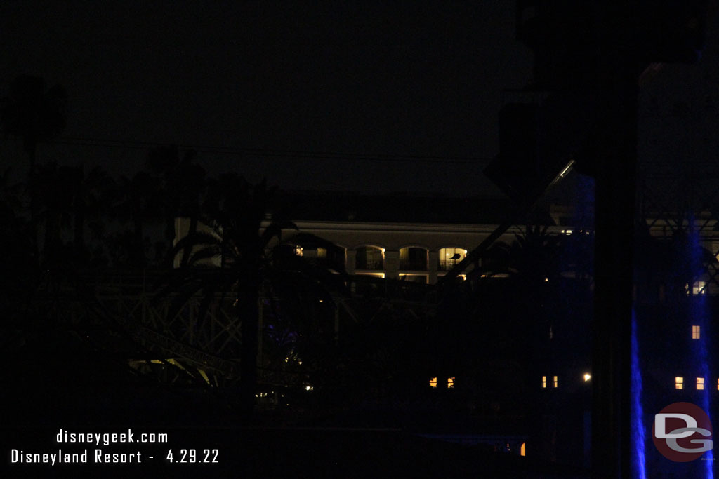 Noticed the new hotel across Katella turned its lights off for the show too.