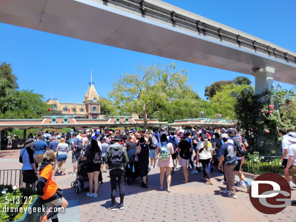 My timing was bad and I arrived at 12:55pm right when the park hopping queues were longest with guests waiting for 1pm.