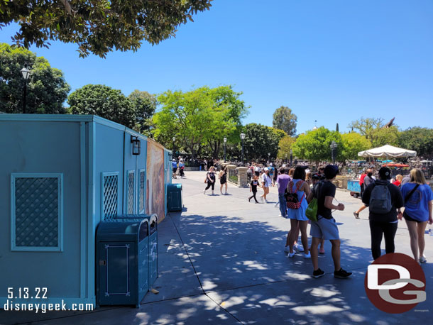 Walls continue to be shifted around in New Orleans Square as the project race toward completion before the return of Fantasmic in 2 weeks (note today was the 30th anniversary of Fantasmic)