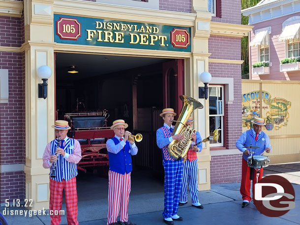 The Straw Hatters Performing.