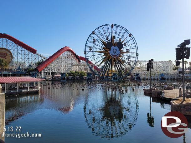 Preparations for this evenings World of Color were underway.