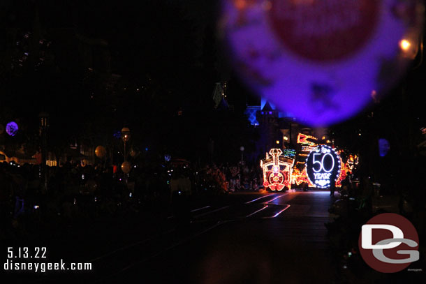 8:57pm - The train rounding the corner onto Main Street USA