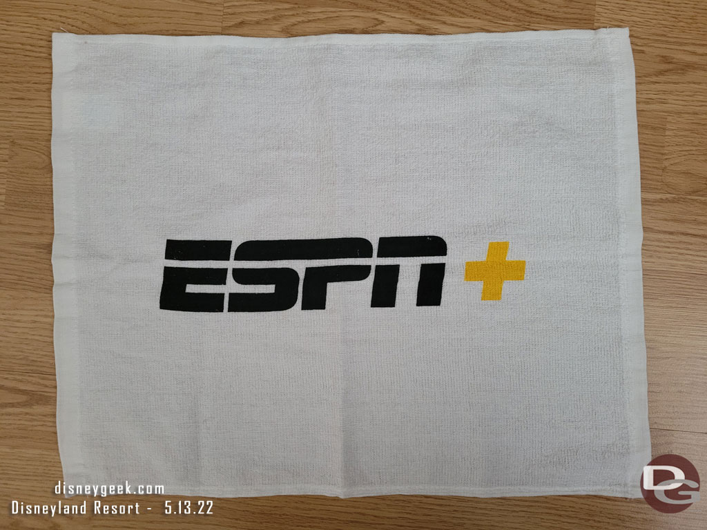 I won an ESPN+ towel.