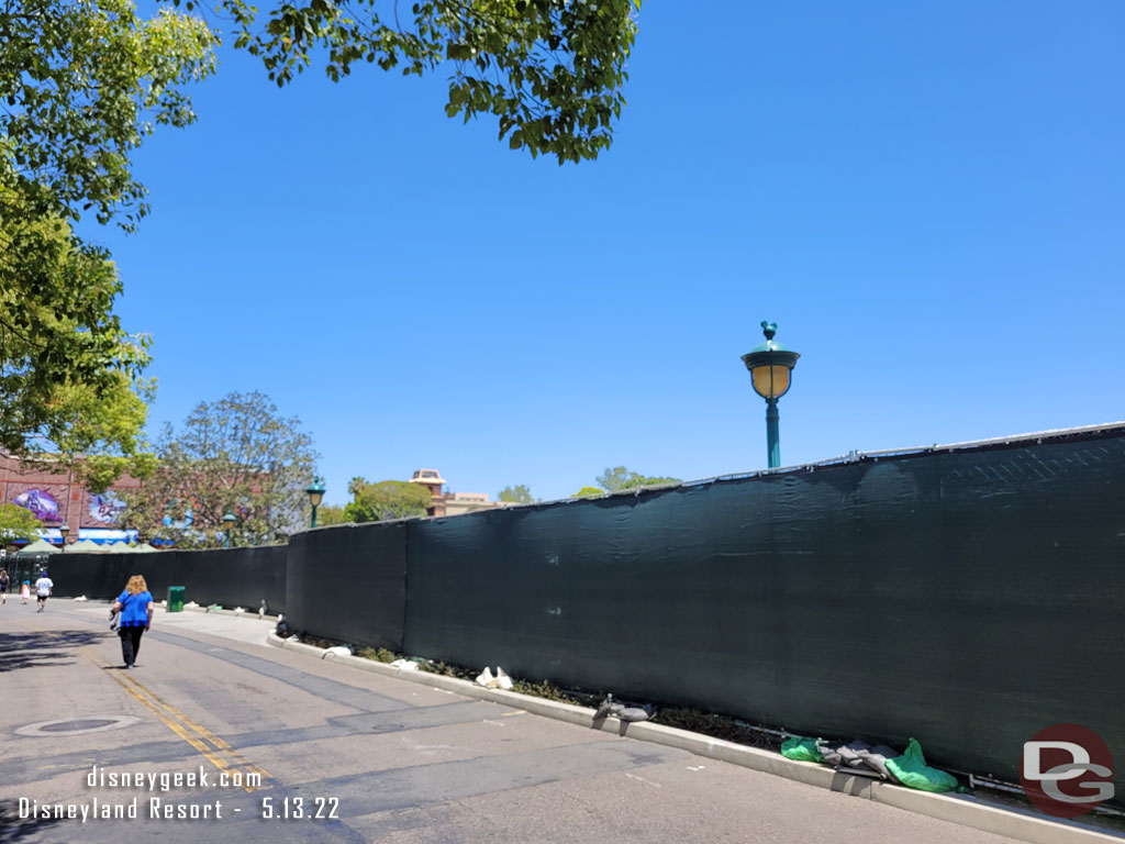 From ground level the Downtown Disney project looks the same.  Unfortunately with the heat the Monorail was closed during my time at the resort so I was not able to see over the fences.