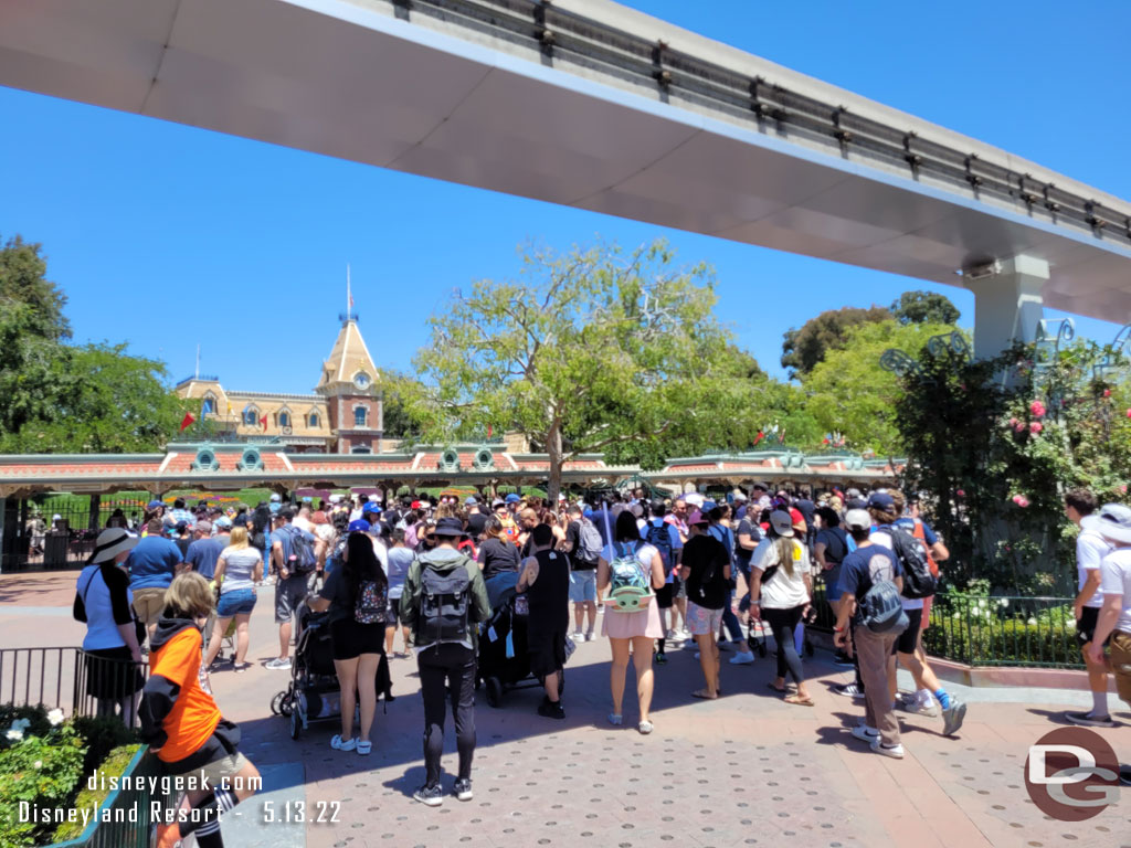 My timing was bad and I arrived at 12:55pm right when the park hopping queues were longest with guests waiting for 1pm.