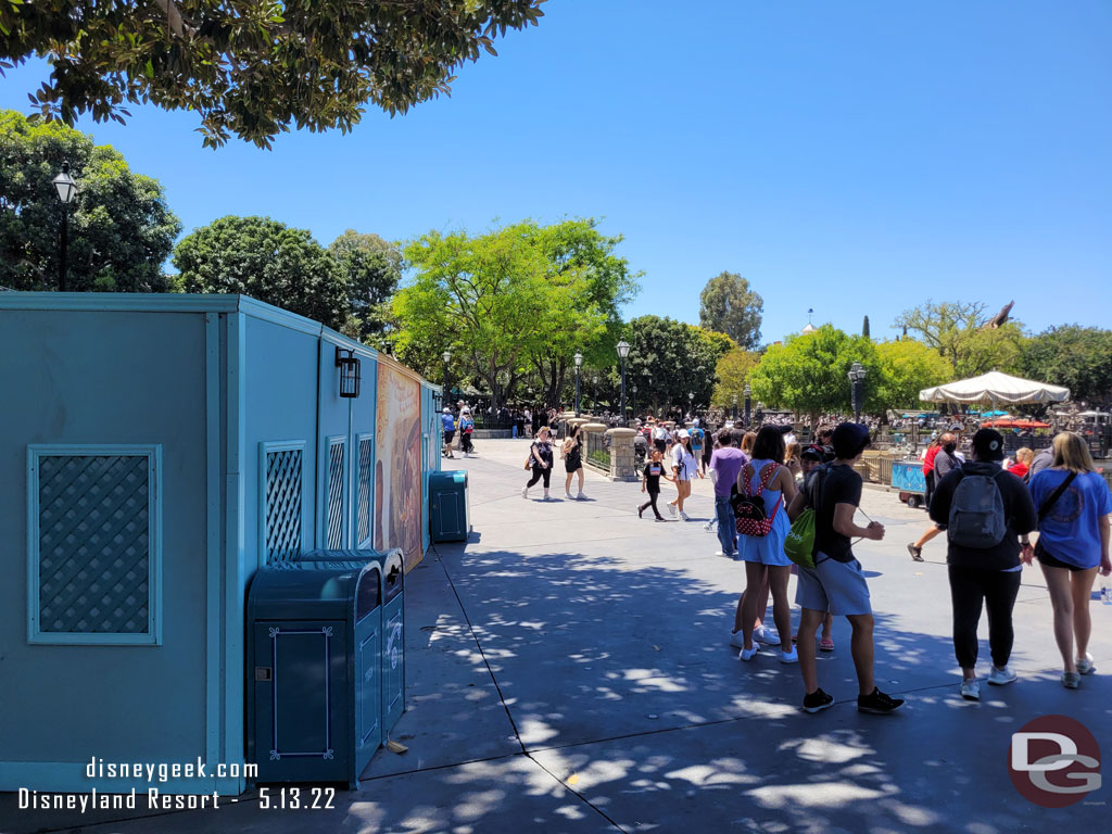 Walls continue to be shifted around in New Orleans Square as the project race toward completion before the return of Fantasmic in 2 weeks (note today was the 30th anniversary of Fantasmic)