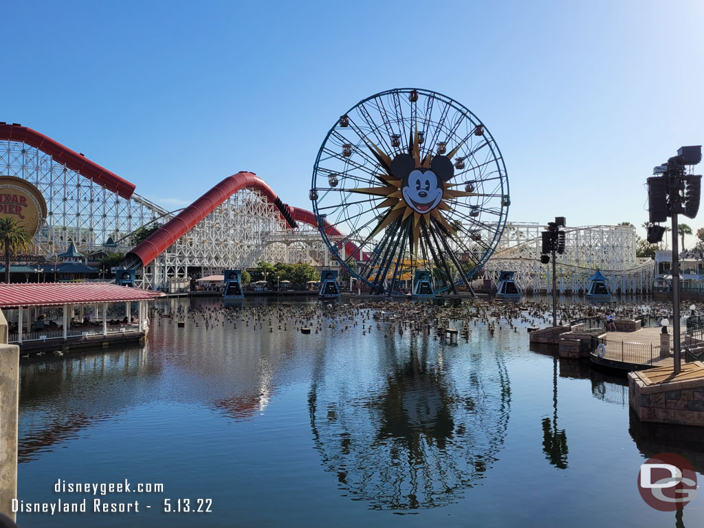 Preparations for this evenings World of Color were underway.