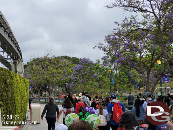 11:58am - Disembarked the tram and walking to the park entrance.