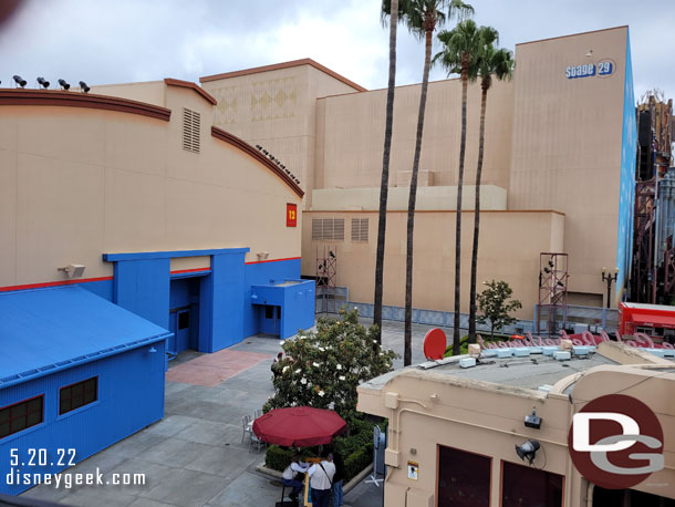 Passing over Hollywood Land in Disney California Adventure.