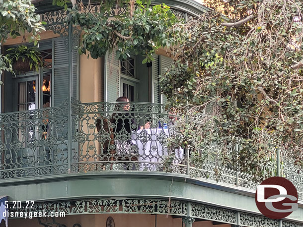 Some Club 33 guests eating out on the balcony this afternoon.