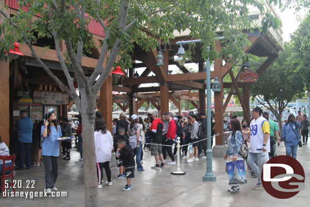 Spotted this long wait in the Wharf as I walked through, the walk up line was over 40 guests long for dinner this evening