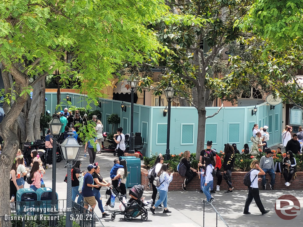 Walls block this walkway/area in New Orleans Square.