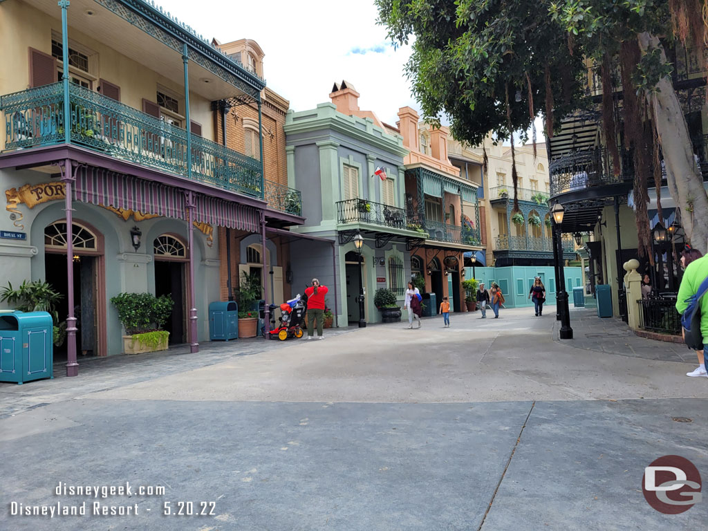 A ground level look around New Orleans Square.