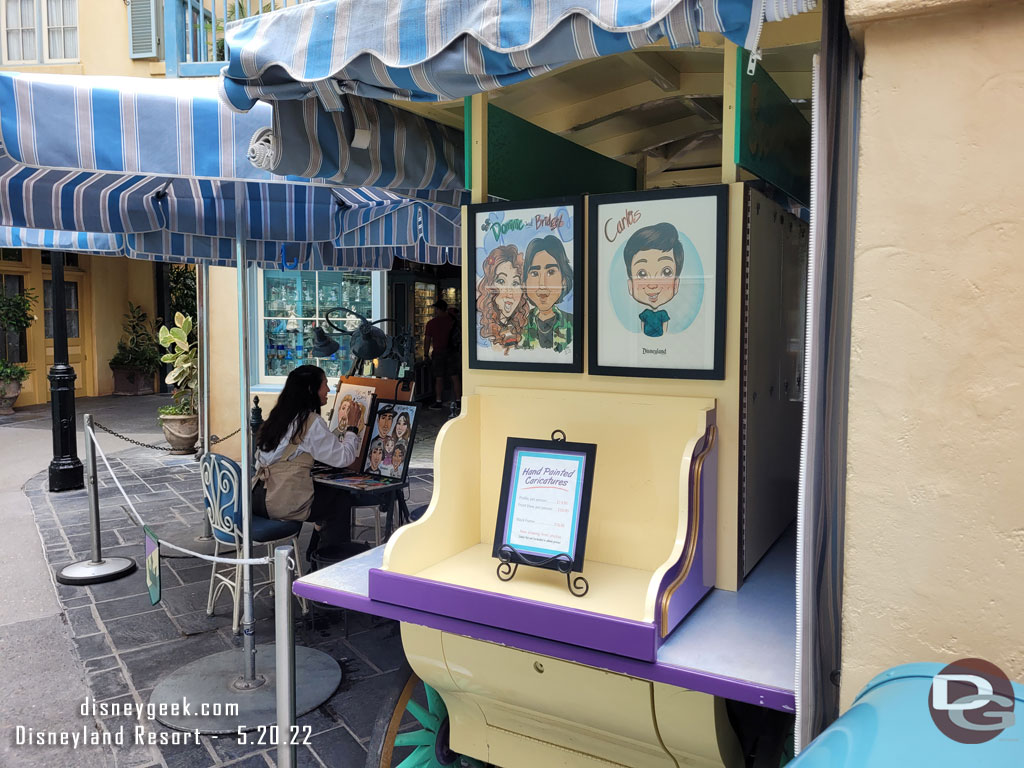 Caricature artists have returned to the area.