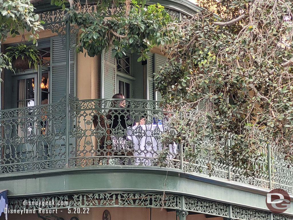 Some Club 33 guests eating out on the balcony this afternoon.