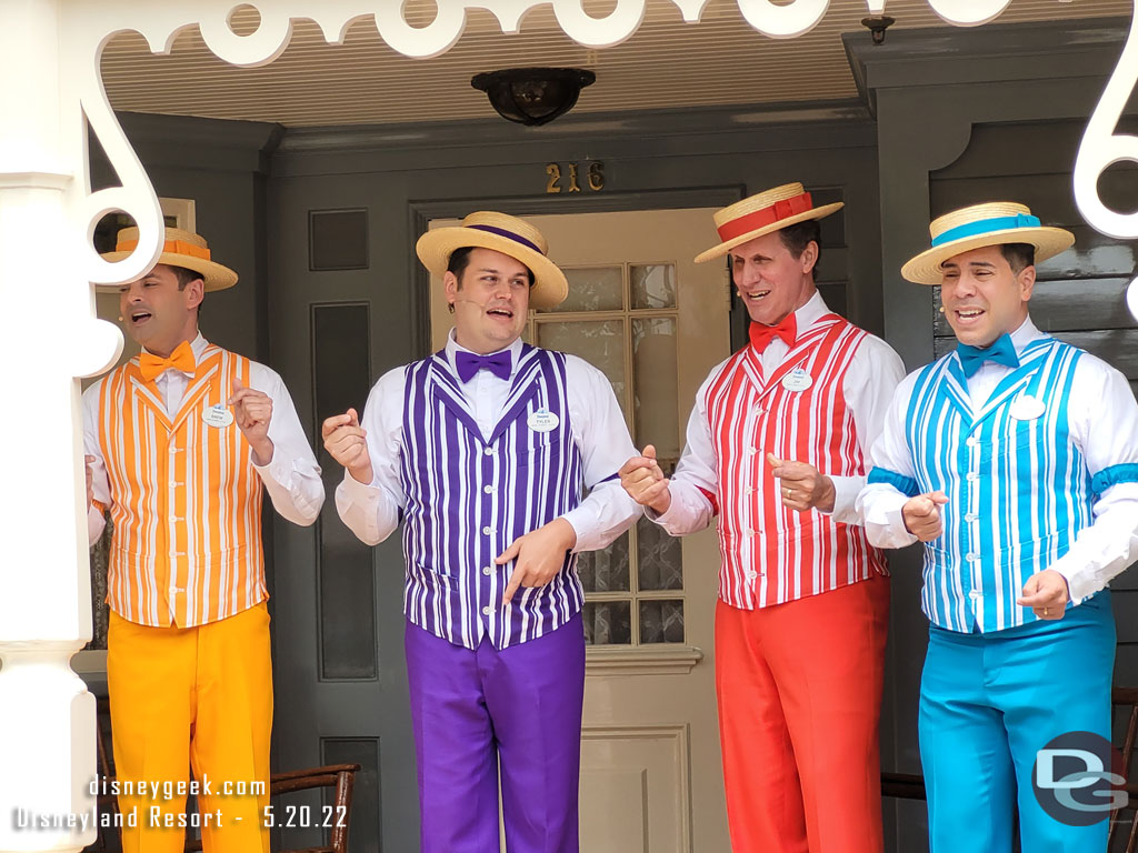 The Dapper Dans of Disneyland on Main Street USA