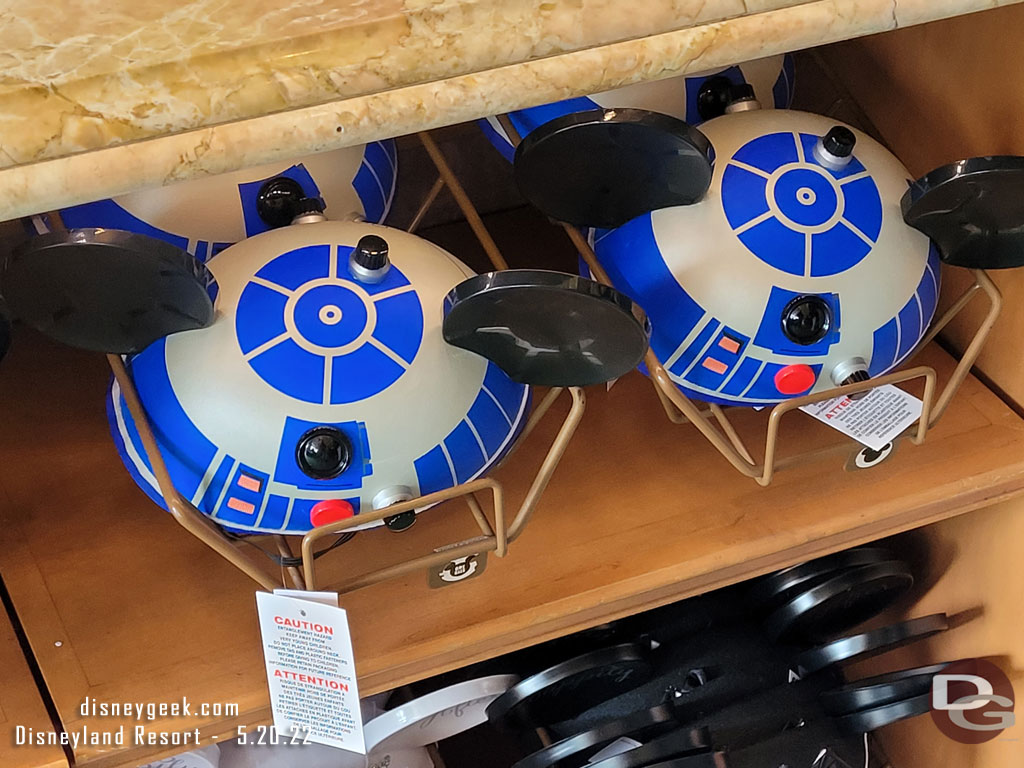 A friend was looking for R2D2 hats.  No luck in Tomorrowland, but did find them on Main Street USA in the Mad Hatter store.