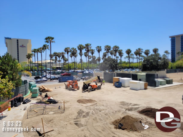 Work has started near the utility area in Downtown Disney.