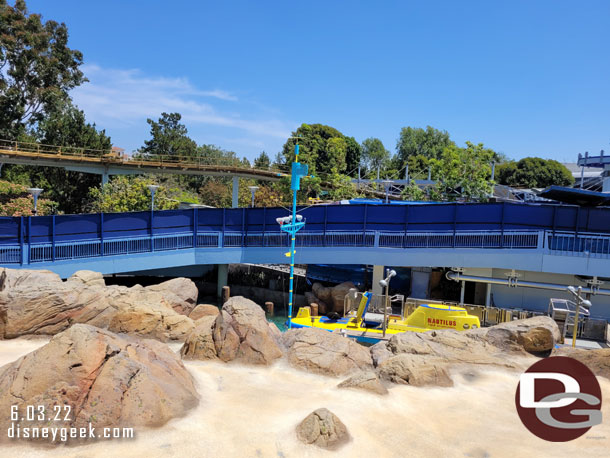 A look at the Finding Nemo Submarine Voyage from the Monorail.  Still no return date.