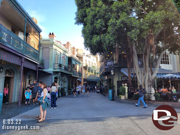 With Pirates closed still New Orleans Square is fairly open to walk through.