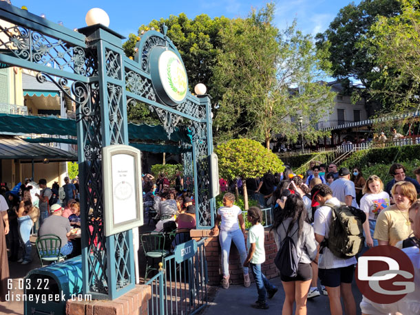 The Mint Julep Bar line stretched around to this point, about 40 guests long.