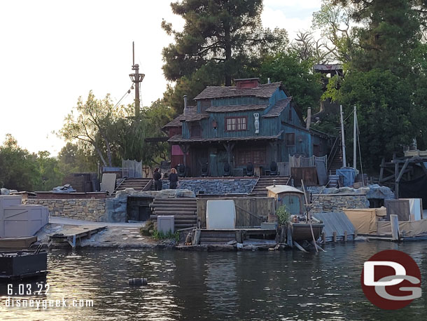 Preparations for Fantasmic.  About 2 hours until showtime.