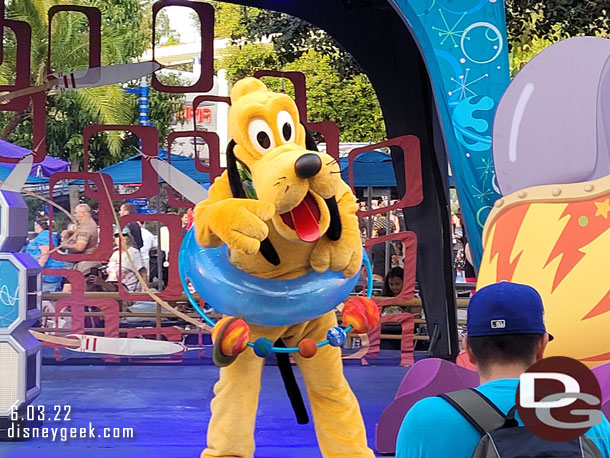 Pluto at Stitch's Interplanetary Beach Party Blast