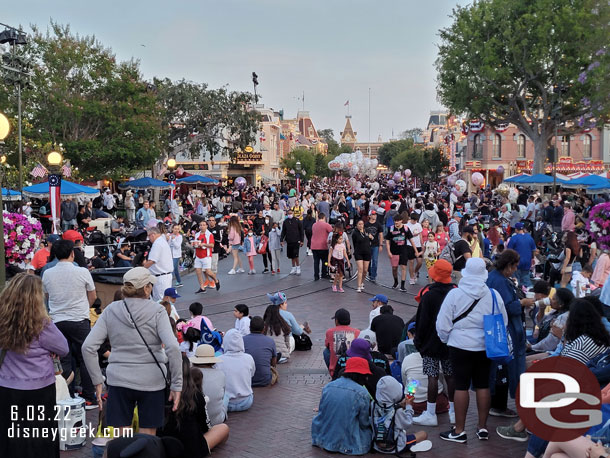 Main Street USA about an hour before the Main Street Electrical Parade.