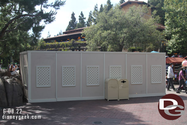 Renovation walls on the corner near the bakery, looks to be more pavement work.