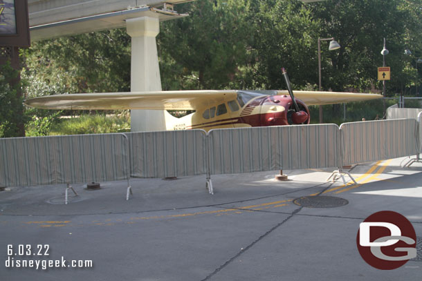 Barriers around the plane at Grizzly Peak Airfield 