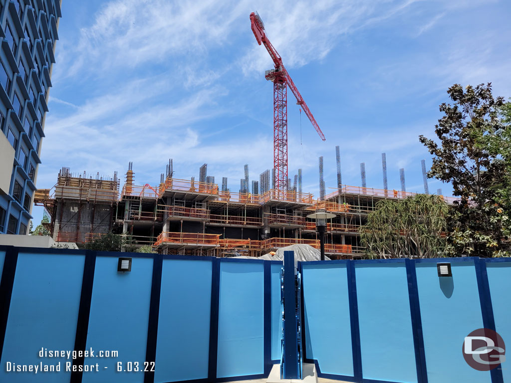 Moving down the walkway to near the entrance to the Frontier Tower.