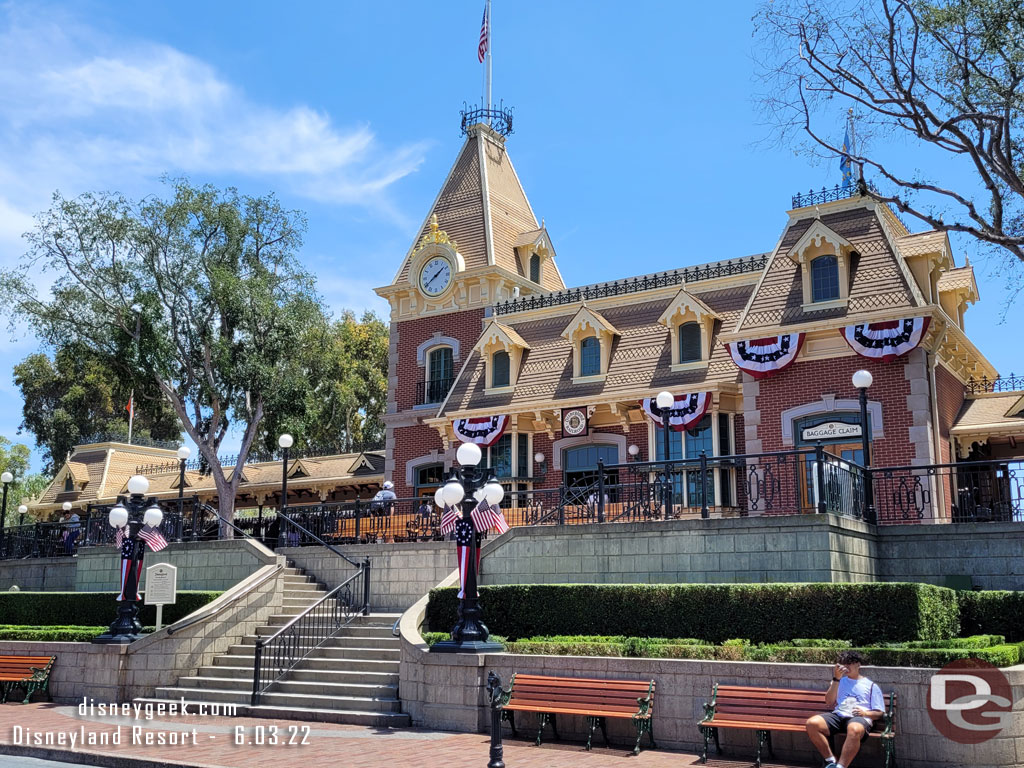 Main Street USA is decked out for summer and 4th of July.