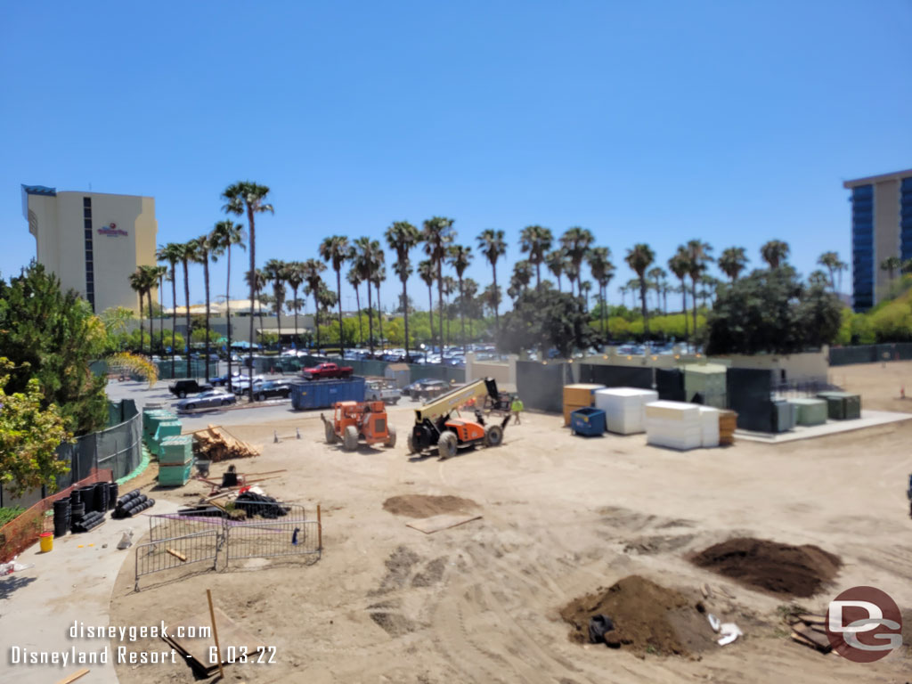 Work has started near the utility area in Downtown Disney.