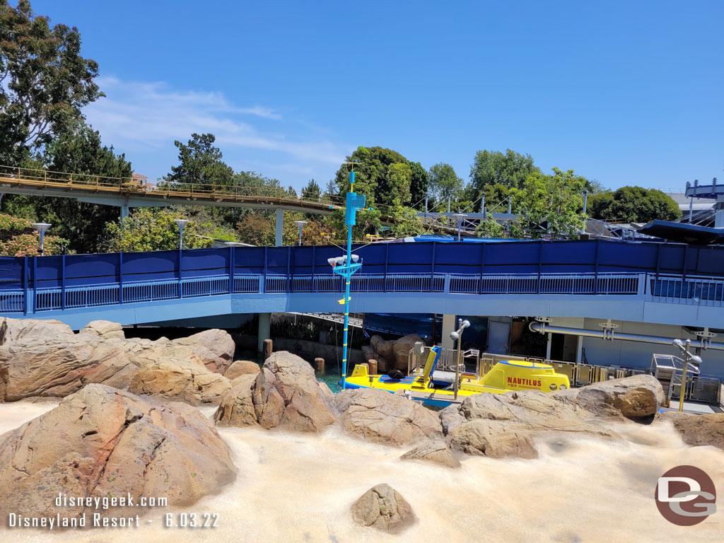 A look at the Finding Nemo Submarine Voyage from the Monorail.  Still no return date.