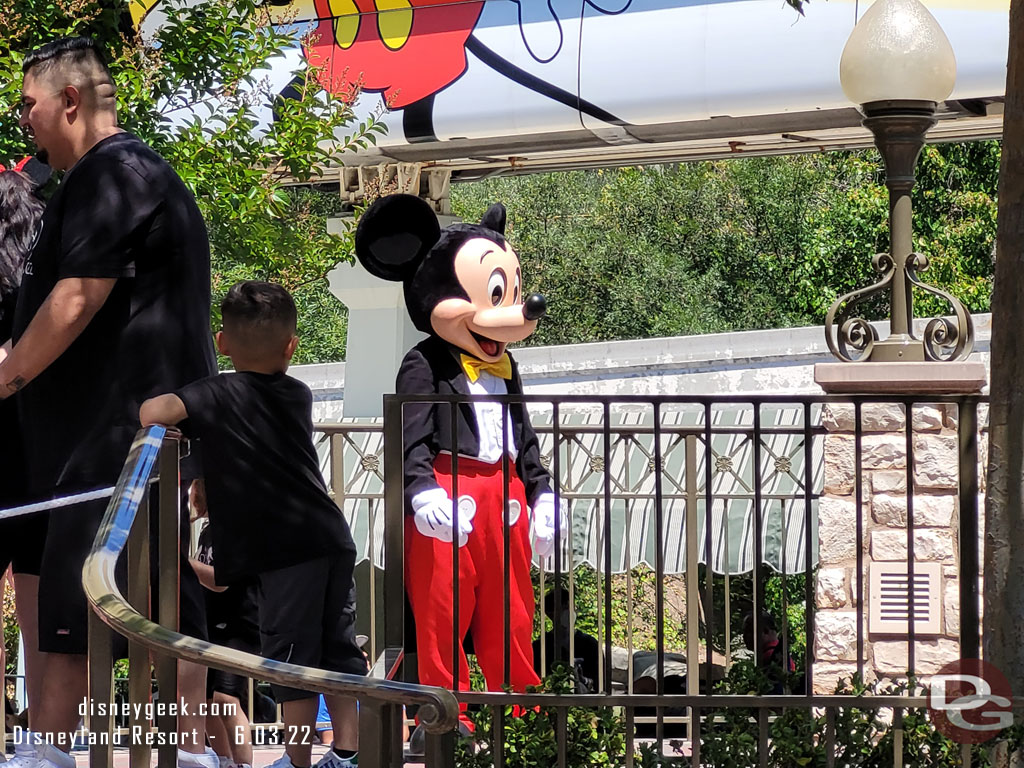 Mickey Mouse visiting guests