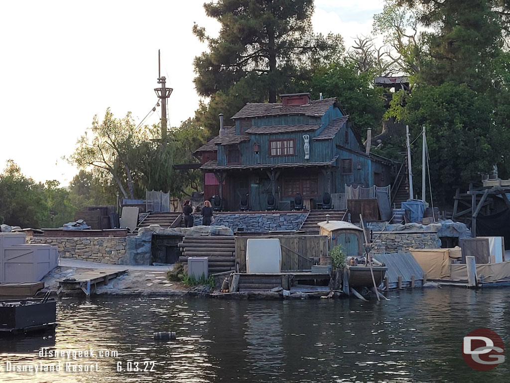 Preparations for Fantasmic.  About 2 hours until showtime.