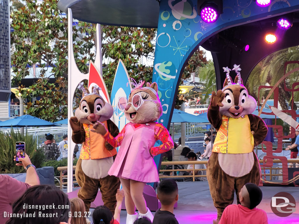 Chip, Dale and Clarice closed out Stitch