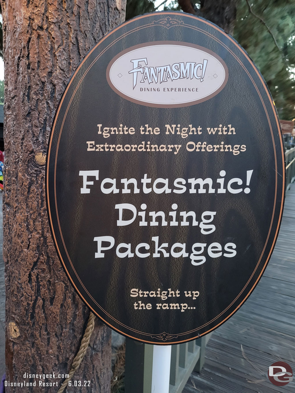 Dining Packages are back for Fantasmic. I opted for Standby.