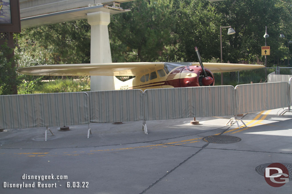 Barriers around the plane at Grizzly Peak Airfield 