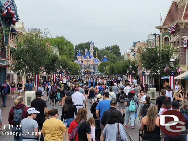 Main Street USA 5 minutes prior to park opening.