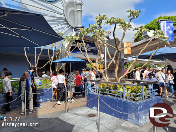 10:03am - My Nephew wanted to go on Star Tours. It was posted at 45 minutes (Rise of the Resistance was at 35 but he did not want to go there!).