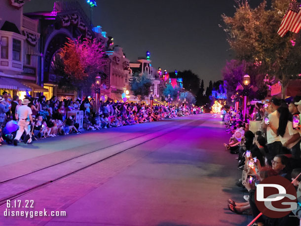 8:57pm - The parade is coming into view.