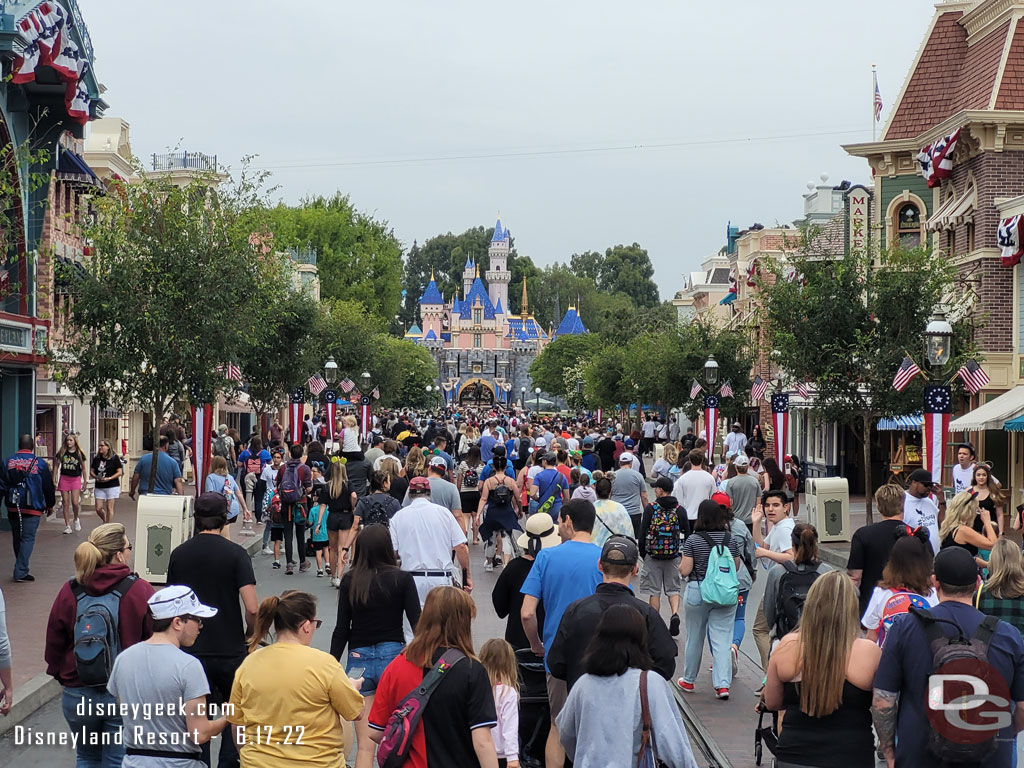 Main Street USA 5 minutes prior to park opening.