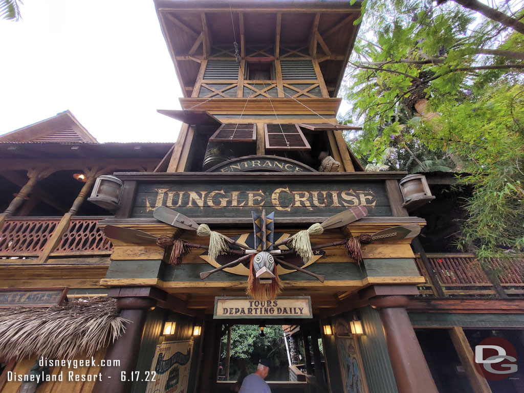 8:04am - Jungle Cruise is our first destination.