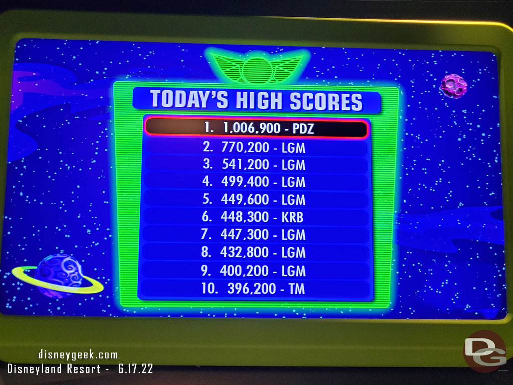 Another member of my group in the car behind us had a much better angle and scored over 1 million points due to the stoppage.