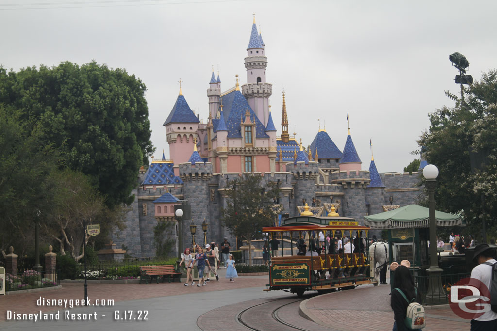 Sleeping Beauty Castle this morning.