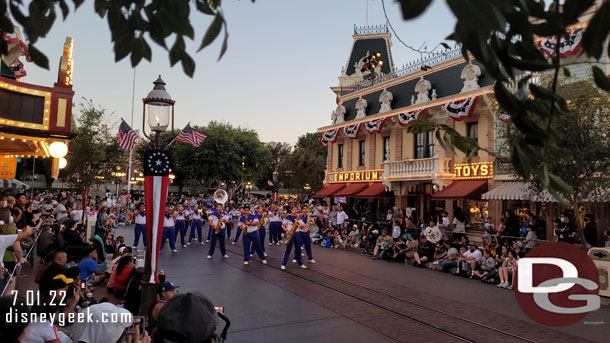 The band then moves up the street to perform their Tower of Power medley.